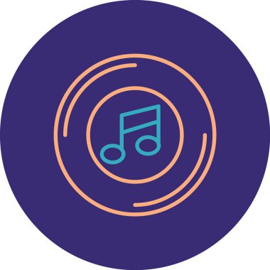 Müzik. Web simgesi basit illüstrasyon