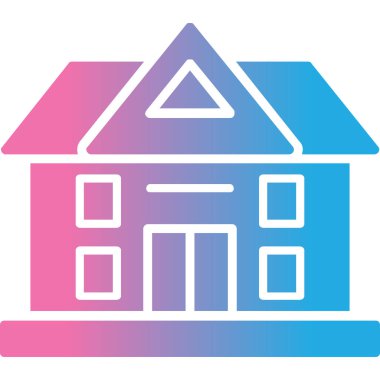 Ev. Web simgesi basit illüstrasyon