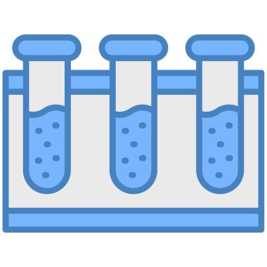 Laboratuvar test tüpü simgesi. Web için test tübü vektör simgesinin özeti