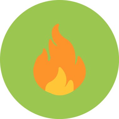 Yangın. Web simgesi basit illüstrasyon