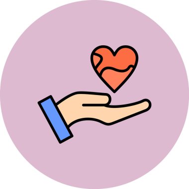 aşk vektör simgesi modern basit vektör illüstrasyonu