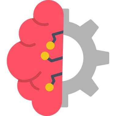 Beyin simgesi, vektör illüstrasyonu