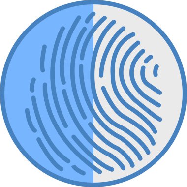 parmak izi ikonu vektör illüstrasyonu