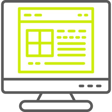 Web sayfası yerleşim simgesi, basit vektör illüstrasyonu