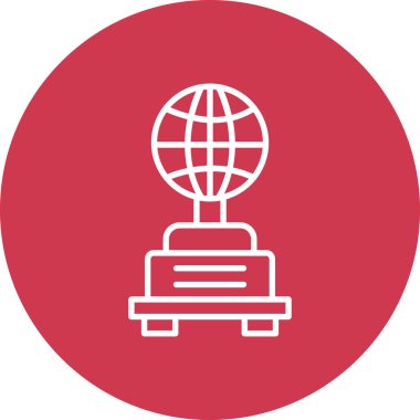 Dünya küresel ikon vektör illüstrasyonuName