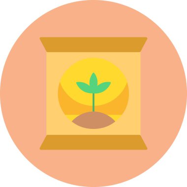 bitki düz simgesi, vektör illüstrasyonu