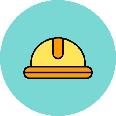 Kask simgesi vektör illüstrasyonu