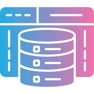 veritabanı. Web simgesi basit illüstrasyon