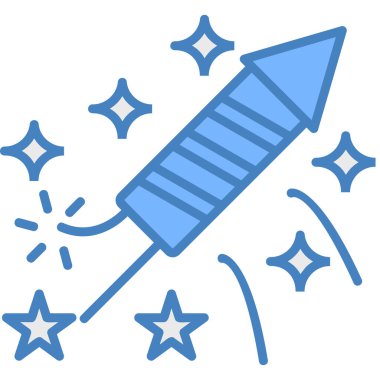 havai fişek simge vektör çizim