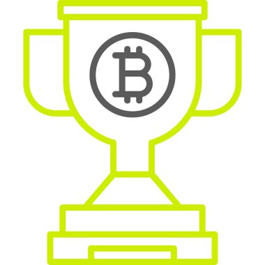 Bitcoin ödülü. Basit resimleme