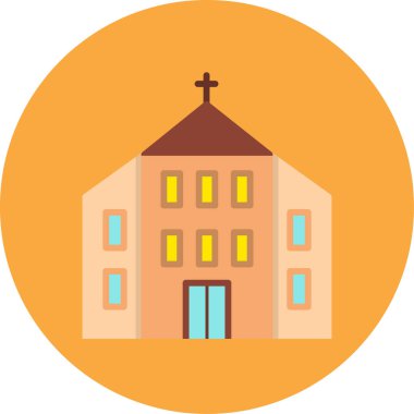 Kiliseye. Web simgesi basit illüstrasyon