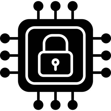 Güvenlik kilidi. Basit resimleme