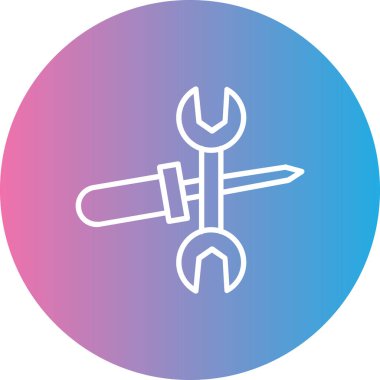 İngiliz anahtarı. Web simgesi basit illüstrasyon