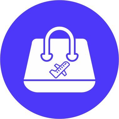 Çanta. Web simgesi basit illüstrasyon