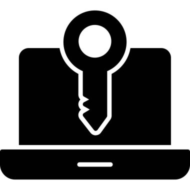 Dizüstü bilgisayar simgesi vektör çizimi