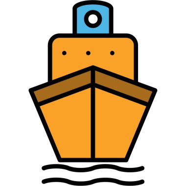 Gemi simgesi vektör illüstrasyonu