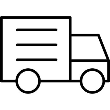 kamyon vektör çizgisi simgesi