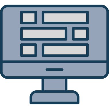 bilgisayar ekranı simgesi. vektör illüstrasyonu