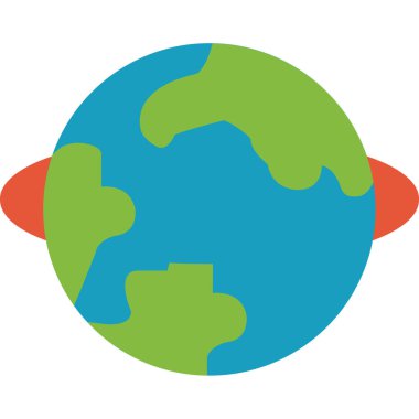 toprak küre simgesi, vektör illüstrasyonu