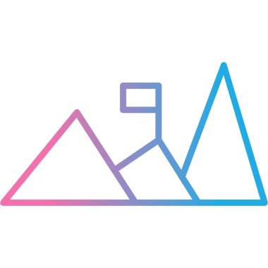 dağ ikonu vektör illüstrasyonu