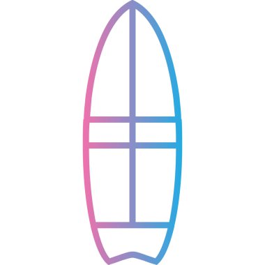 sörf tahtası simgesi vektör illüstrasyonu