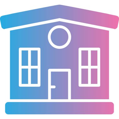 Bina. Web simgesi basit illüstrasyon