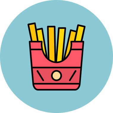 kızartma vektör simgesi modern basit illüstrasyon