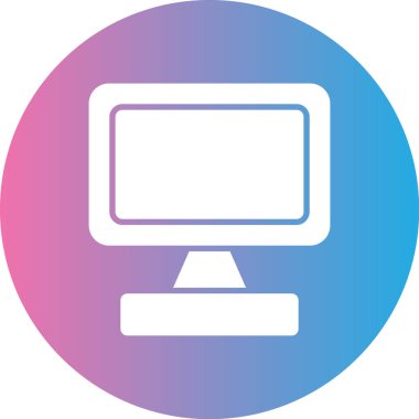 Bilgisayar ekranının modern simgesinin vektör illüstrasyonu