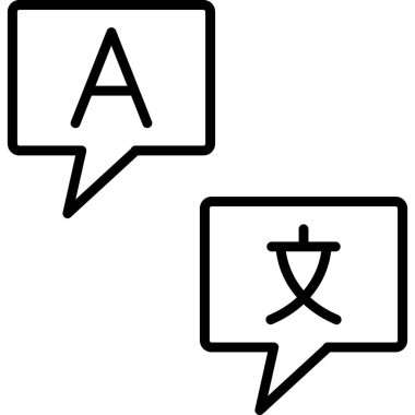 Konuş. Web simgesi basit illüstrasyon