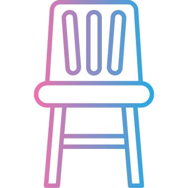 Sandalye. Web simgesi basit illüstrasyon