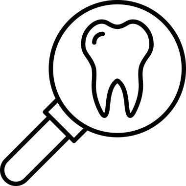 diş simgesi vektör illüstrasyonu