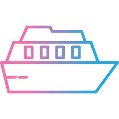 Gemi. Web simgesi basit illüstrasyon