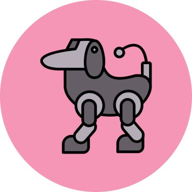 Köpek. Web simgesi basit illüstrasyon