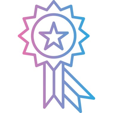 Madalya Web simgesi basit illüstrasyon