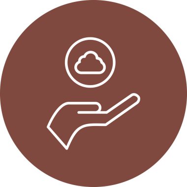 bulut hesaplama simgesi, vektör illüstrasyonu