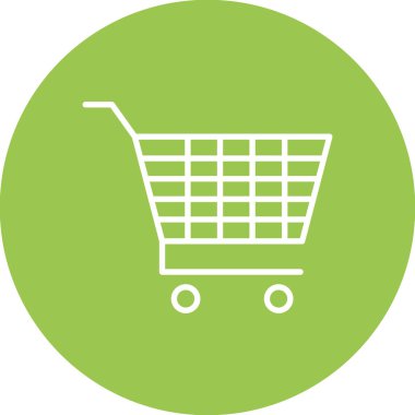 Alışveriş arabası ikon vektör illüstrasyonu