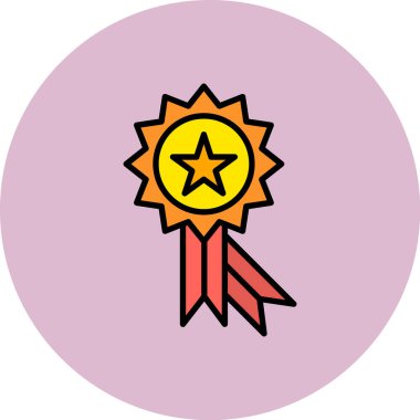 Rozet. Web simgesi basit illüstrasyon