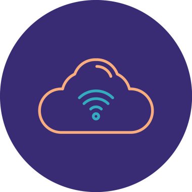 Bulut. Web simgesi basit illüstrasyon