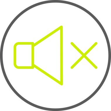 sessiz ses yuvarlak simgesi