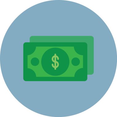 Dolar düz vektör simgesi