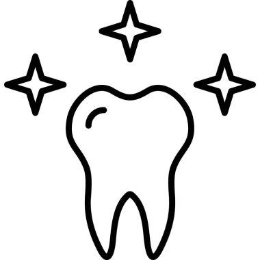 diş simgesi vektör illüstrasyonu