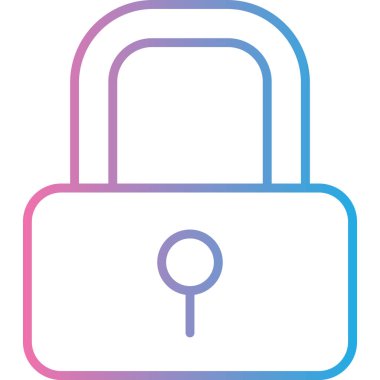 Kilit. Web simgesi basit illüstrasyon