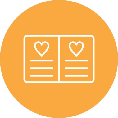 Bir kalp simgesinin vektör illüstrasyonu