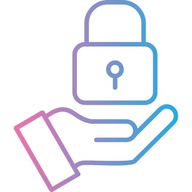 asma kilit ikon vektör çizimi