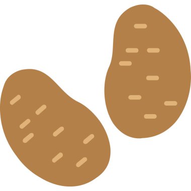 Patates. Web simgesi basit illüstrasyon