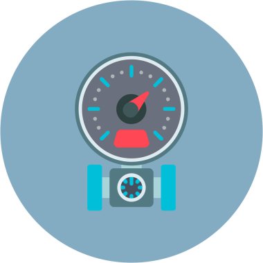 Hız göstergesi simgesi. Hız göstergesi vektör simgesi web için düz çizimi