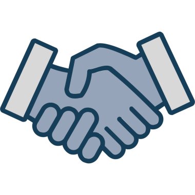 El sıkışma vektörü ince çizgi simgesi