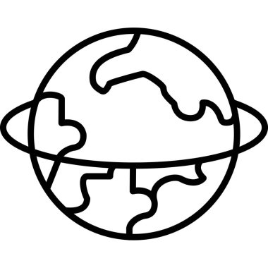 dünya simgesi, vektör illüstrasyonu