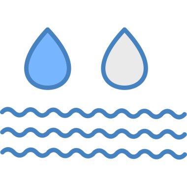 Su damlaları ikon vektör illüstrasyonu