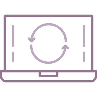 Bilgisayar. Web simgesi basit illüstrasyon